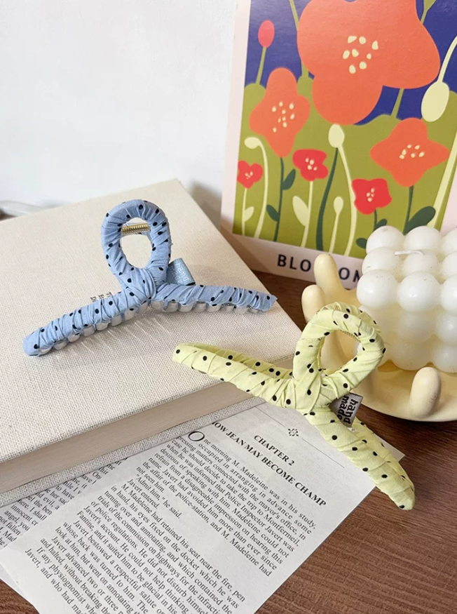 Midnight Dot Fabric Claw