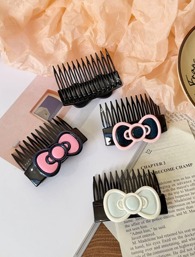 Velvet Crown Ribbon Comb